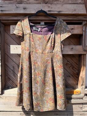 Vintage DEMA Floral Fit-and-Flare